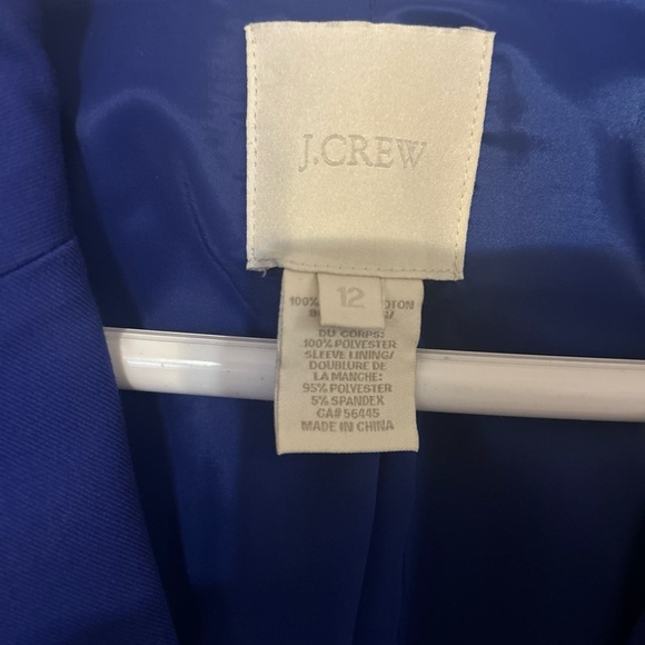 J. Crew Women's Blazer Blue Double Button Regent Size 12 Jacket - Picture 2 of 4